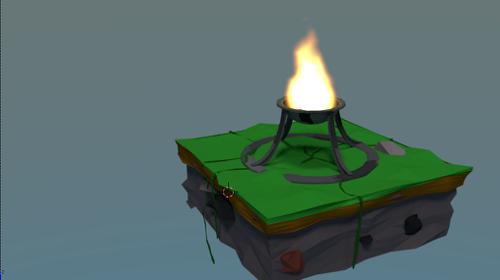 Low Poly Fire Island preview image